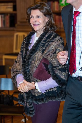 La reine Silvia de Suède, à Stockholm le 21 novembre 2017