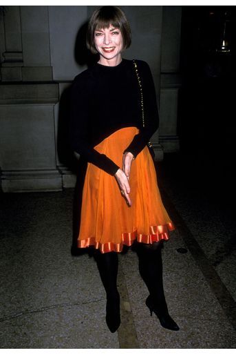 Anna Wintour au Metropolitan Museum of Art de New York en décembre 1988. 