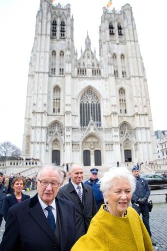 L&#039;ex-reine Paola et l&#039;ex-roi Albert II de Belgique à Bruxelles, le 15 novembre 2015