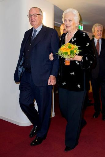 L&#039;ex-reine Paola et l&#039;ex-roi Albert II de Belgique à Liège, le 14 novembre 2015