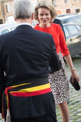 La reine Mathilde au Mac&#039;s près de Mons, le 17 novembre 2015