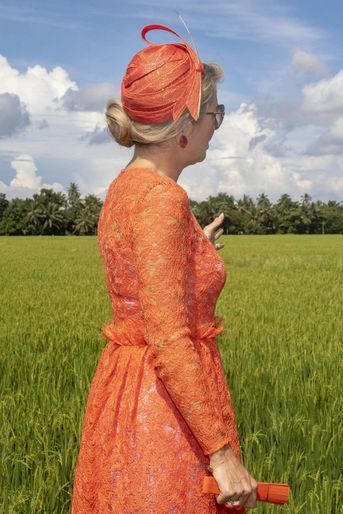 La reine Maxima des Pays-Bas en Inde, le 18 octobre 2019