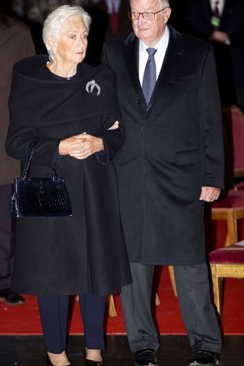 L&#039;ancienne reine Paola et l&#039;ancien roi des Belges Albert II à Bruxelles, le 15 novembre 2017