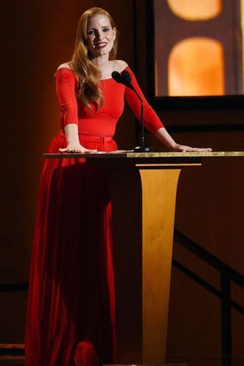Jessica Chastain aux Governors Awards à Los Angeles, samedi 11 novembre