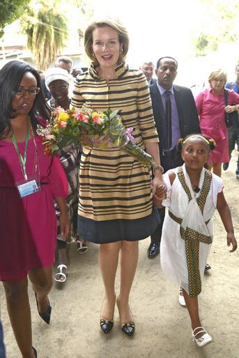 Reine et présidente de l'Unicef Belgique - Mathilde en mission en Ethiopie