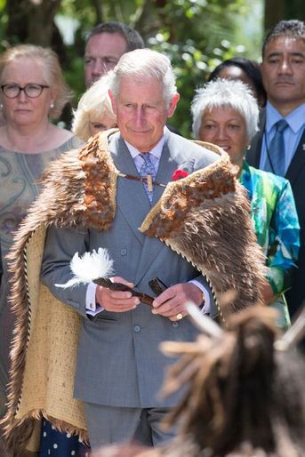 Le prince Charles au Turangawaewae Marae à Waikato, le 8 novembre 2015