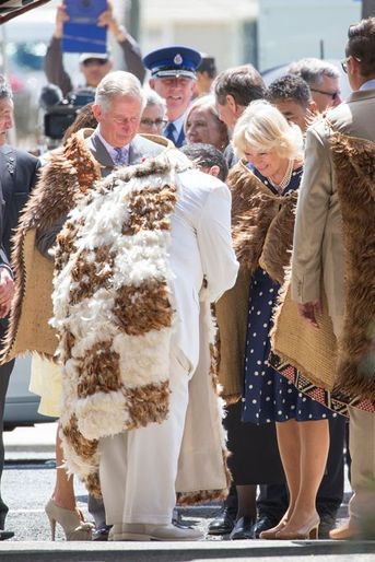 Le prince Charles et Camilla au Turangawaewae Marae à Waikato, le 8 novembre 2015