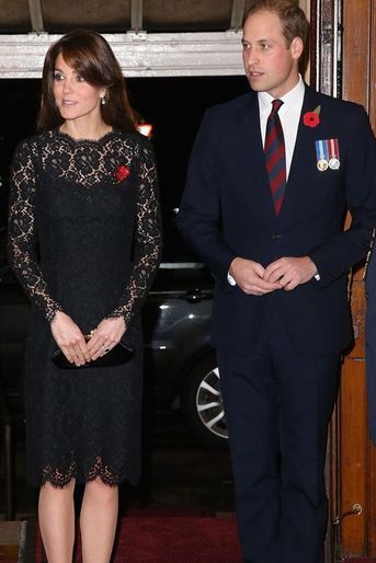 Kate et William lors du Festival of Remembrance au Royal Albert Hall à Londres, le 7 novembre 2015