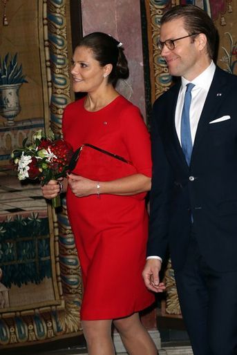 La princesse Victoria de Suède avec le prince consort Daniel à Stockholm, le 5 novembre 2015