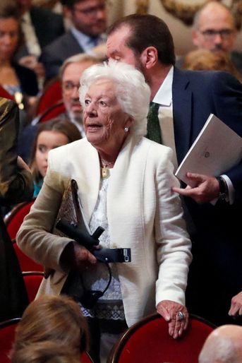Menchu Alvarez, la grand-mère de la reine Letizia d'Espagne, à Oviedo le 18 octobre 2019
