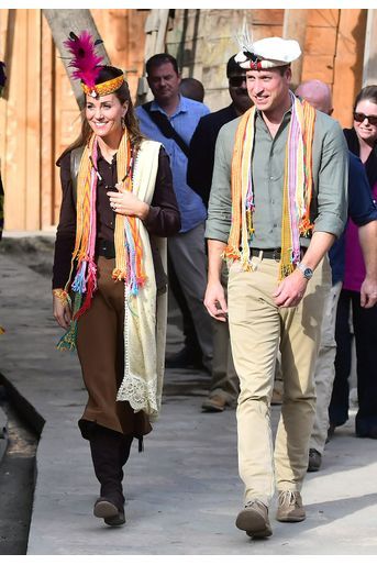 Kate Middleton et le prince William à Chitral, dans la province de Khyber Pakhtunkhwa au nord du Pakistan, le 16 octobre 2019
