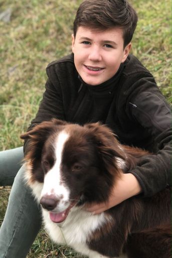 Portrait du prince Christian de Danemark avec sa chienne Grace, diffusé le 15 octobre 2019 pour ses 14 ans