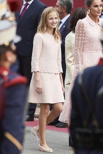 La princesse Leonor et la  reine Letizia d&#039;Espagne à Madrid, le 12 octobre 2019