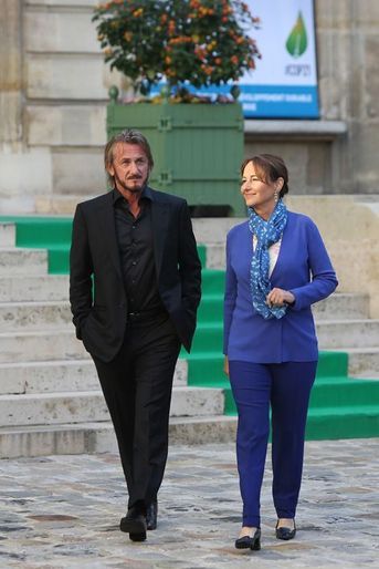 Rencontre à Paris entre Ségolène Royal et Sean Penn avant la COP 21