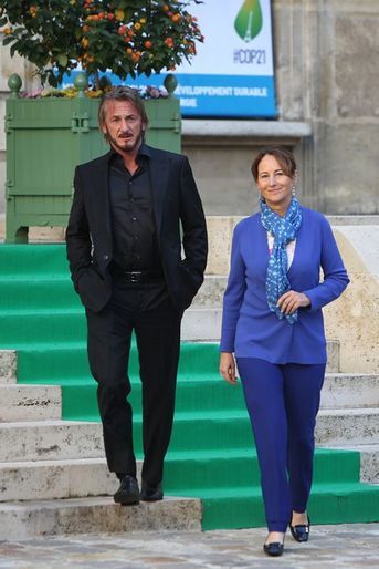 Rencontre à Paris entre Ségolène Royal et Sean Penn avant la COP 21