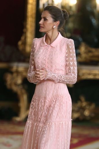 La reine Letizia d&#039;Espagne à Madrid, le 12 octobre 2019