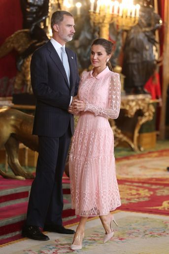Le roi Felipe VI d&#039;Espagne et la reine Letizia à Madrid, le 12 octobre 2019