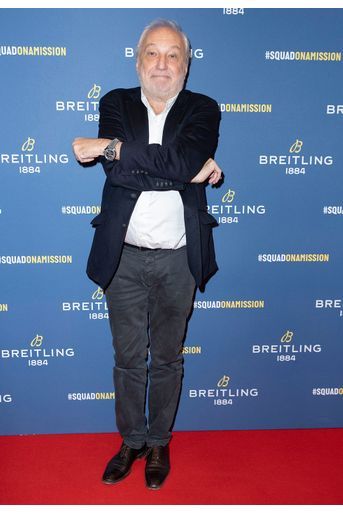 François Berléand lors de la soirée de réouverture de la boutique "Breitling", à Paris, le 3 octobre 2019.
