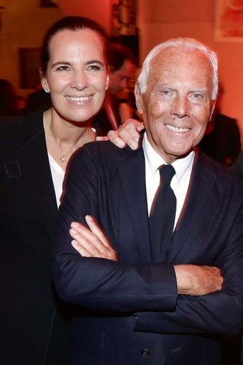 Roberta et Giorgio Armani.