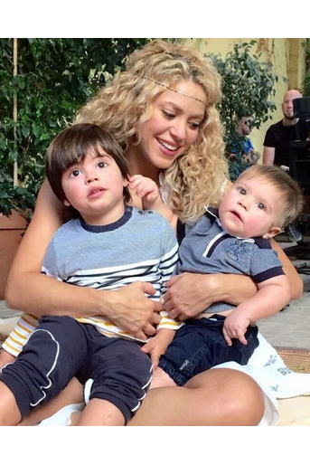 Shakira et ses fils, Milan et Sasha