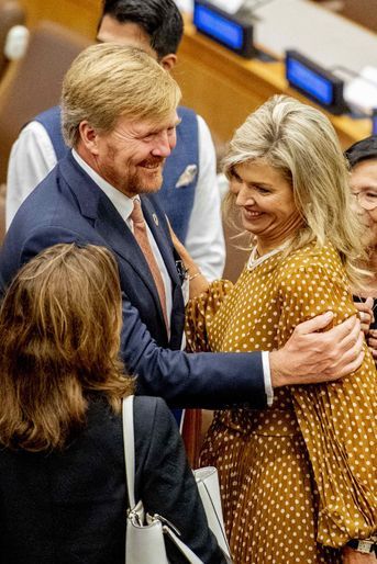 La reine Maxima des Pays-Bas avec le roi Willem-Alexander à New York, le 25 septembre 2019