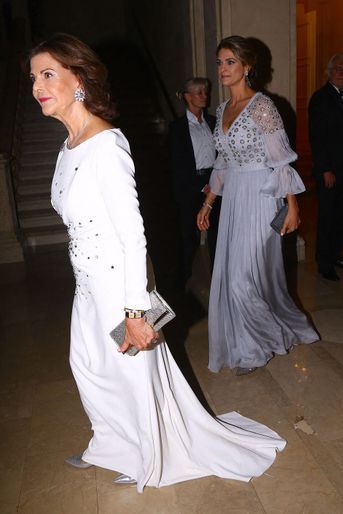 La reine Silvia de Suède et la princesse Madeleine à New York, le 1er octobre 2019