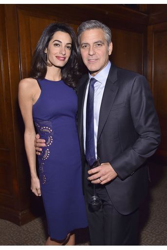 Amal et George Clooney lors d&#039;une soirée caritative à New York en mars 2015