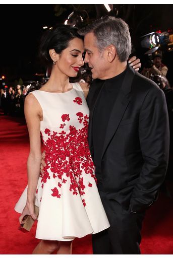 Amal et George Clooney à la première du film «Hail, Caesar !» à Westwood en février 2016