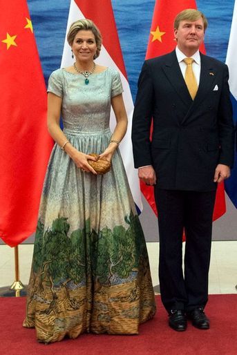 La reine Maxima et le roi Willem-Alexander des Pays-Bas à Pékin, le 26 octobre 2015