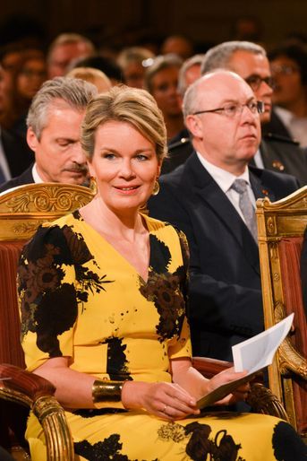 La reine des Belges Mathilde à Bruxelles, le 19 octobre 2017