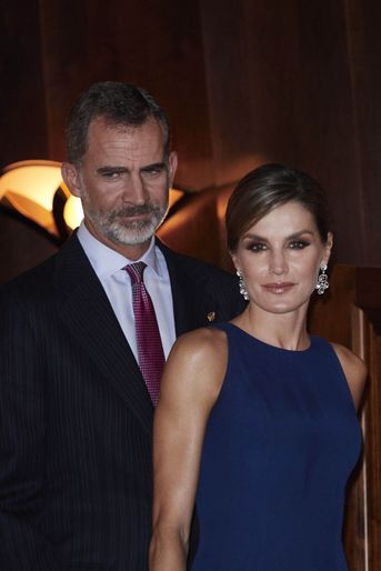La reine Letizia et le roi Felipe VI d'Espagne au concert du Prix Princesse des Asturies à Oviedo, le 19 octobre 2017