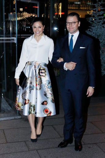 La princesse héritière Victoria de Suède et le prince consort Daniel, à Stockholm le 16 octobre 2017