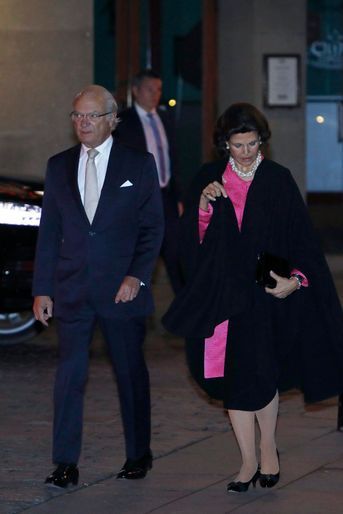 La reine Silvia et le roi Carl XVI Gustaf de Suède à Stockholm, le 16 octobre 2017