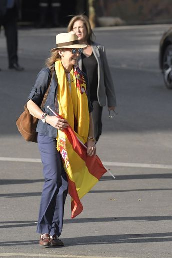 La princesse Elena d'Espagne à Madrid, le 12 octobre 2017