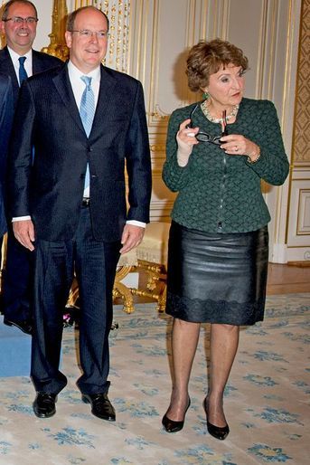Le prince Albert II de Monaco et la princesse Margriet des Pays-Bas à Luxembourg, le 15 octobre 2015
