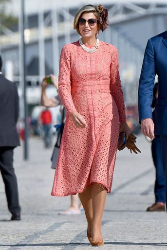 La reine Maxima des Pays-Bas à Lisbonne, le 11 octobre 2017