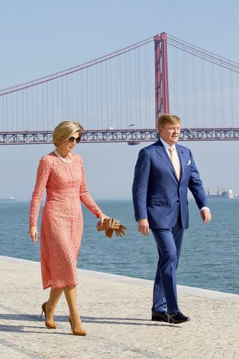 La reine Maxima et le roi Willem-Alexander des Pays-Bas à Lisbonne, le 11 octobre 2017