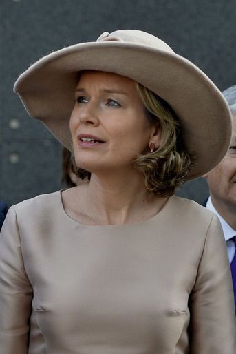 La reine Mathilde de Belgique à Varsovie, le 15 octobre 2015