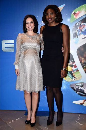 Nathalie Péchalat et Muriel Hurtis à la convention Sportel Monaco 2015 le 13 octobre dernier.