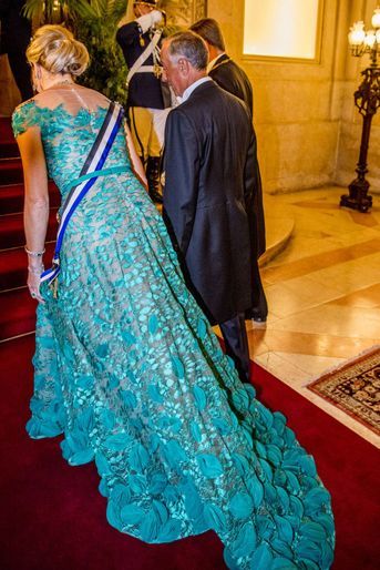 La reine Maxima des Pays-Bas à Lisbonne, le 10 octobre 2017