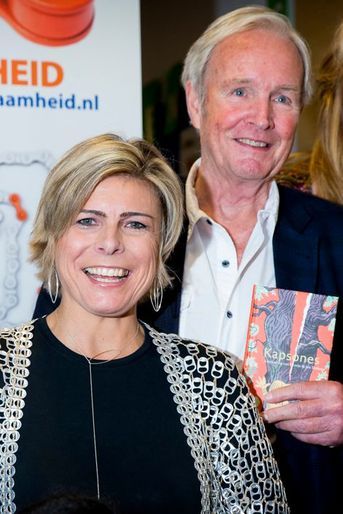 La princesse Laurentien des Pays-Bas avec Jan Terlouw à Utrecht, le 9 octobre 2015