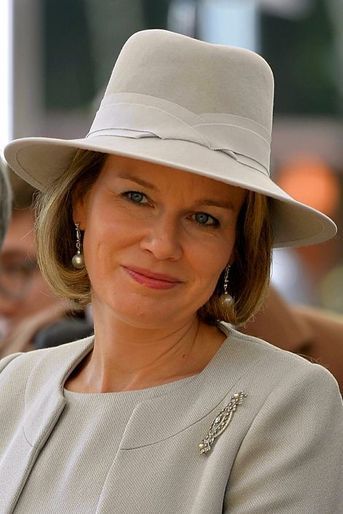 La reine Mathilde de Belgique à Varsovie, le 14 octobre 2015