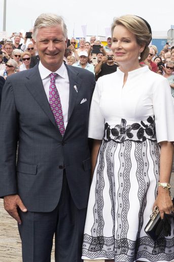 La reine Mathilde de Belgique et le roi des Belges Philippe à Terneuzen, le 31 août 2019