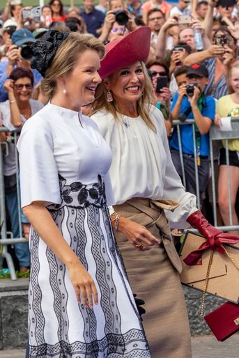 La reine des Belges Mathilde et la reine Maxima des Pays-Bas à Terneuzen, le 31 août 2019
