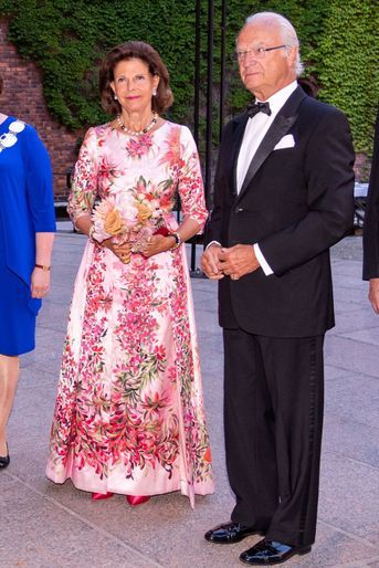 La reine Silvia et le roi Carl XVI Gustaf de Suède à Stockholm, le 28 août 2019