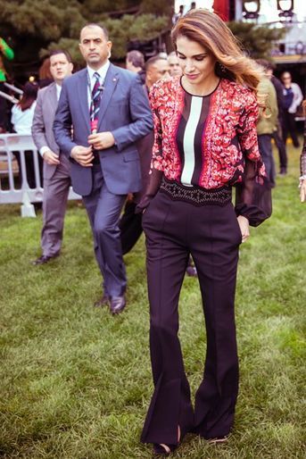 La reine Rania de Jordanie à New York, le 26 septembre 2015