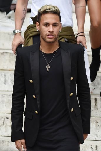 Neymar au défilé Balmain à Paris, le 28 septembre 2017.