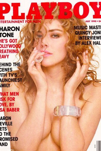 Sharon Stone en couverture de Playboy