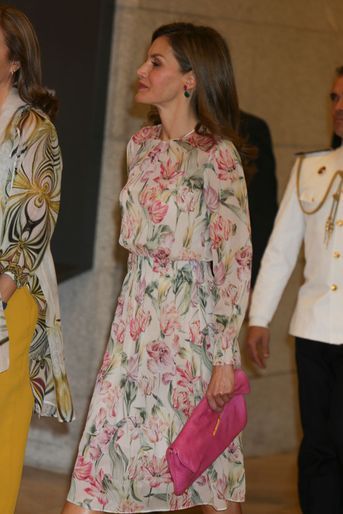 La reine Letizia d'Espagne à Madrid, le 22 septembre 2017