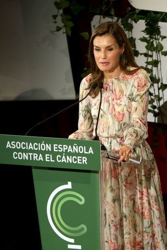 La reine Letizia d'Espagne à Madrid, le 22 septembre 2017
